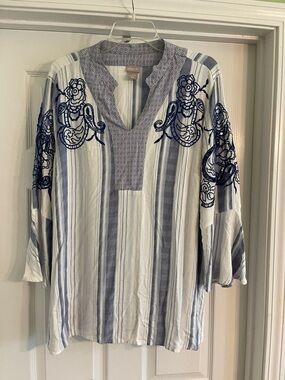 Chicos Embroidered Tunic Top-Sz XL